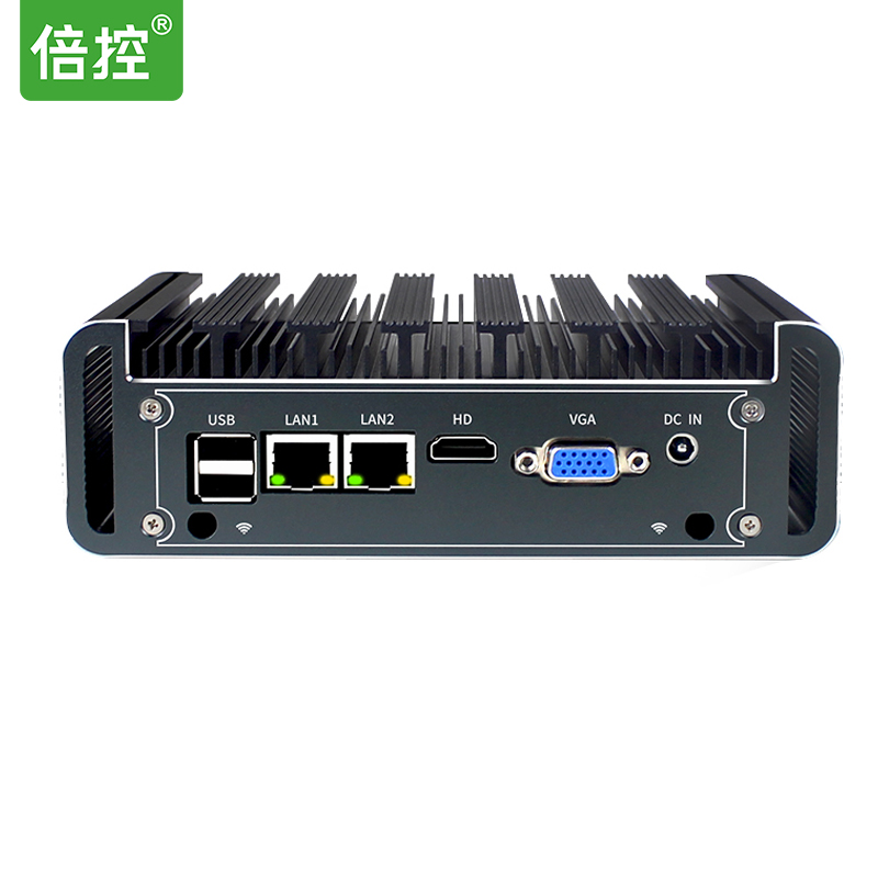 倍控G590迷你工控主机双网口双串口四核双核工业电脑RS232/RS485切换主机