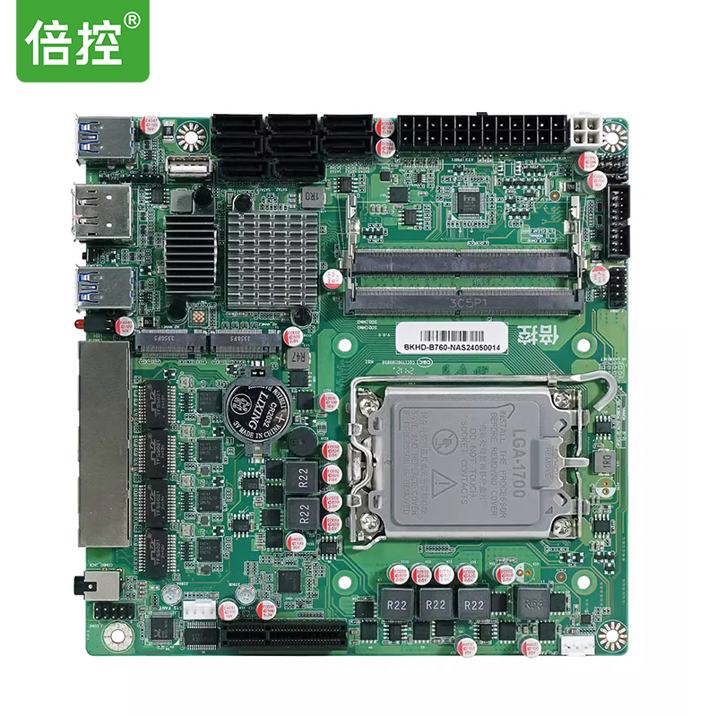 倍控B760 NAS主板软路由ROS妖板12代13代14代黑群晖 8盘服务器ITX