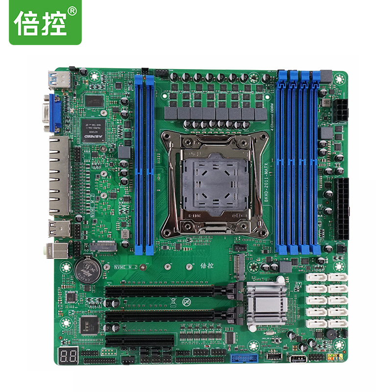 倍控C612工控机nas软路由主板 E5-V3V4 Intel2.5G 10sata